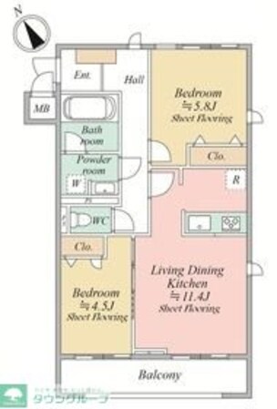 MOCXION KAWAの物件間取画像